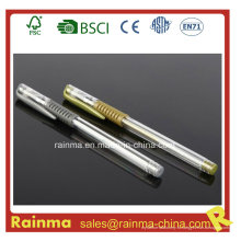 Дешевая гель-чернильная ручка с серебряным и золотистым цветом